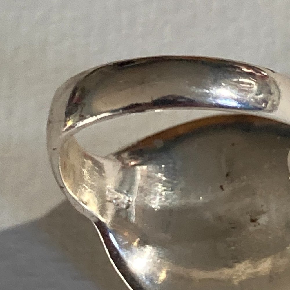 Lovely Delicate Sterling Silver Leaf Ring, Open S… - image 2